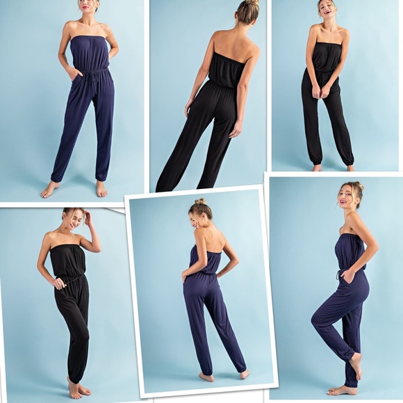 🖤 JUST BE STRAPLESS JUMPSUIT - Picture 2 of 4